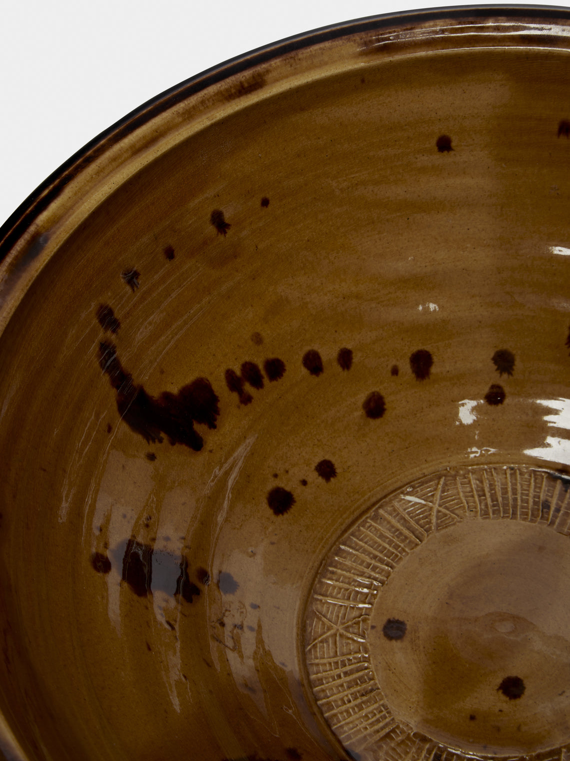 Antique and Vintage - 1950-1970 Fat Lava Bowl - Brown - ABASK