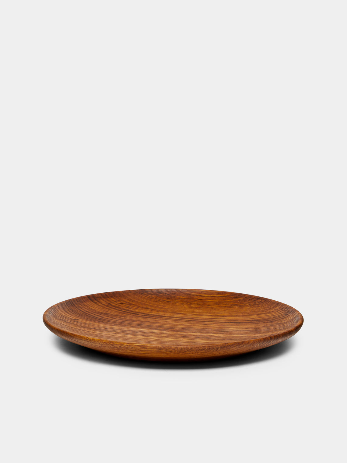 Antonis Cardew - Hand-Turned Brown Oak Medium Plate - Brown - ABASK