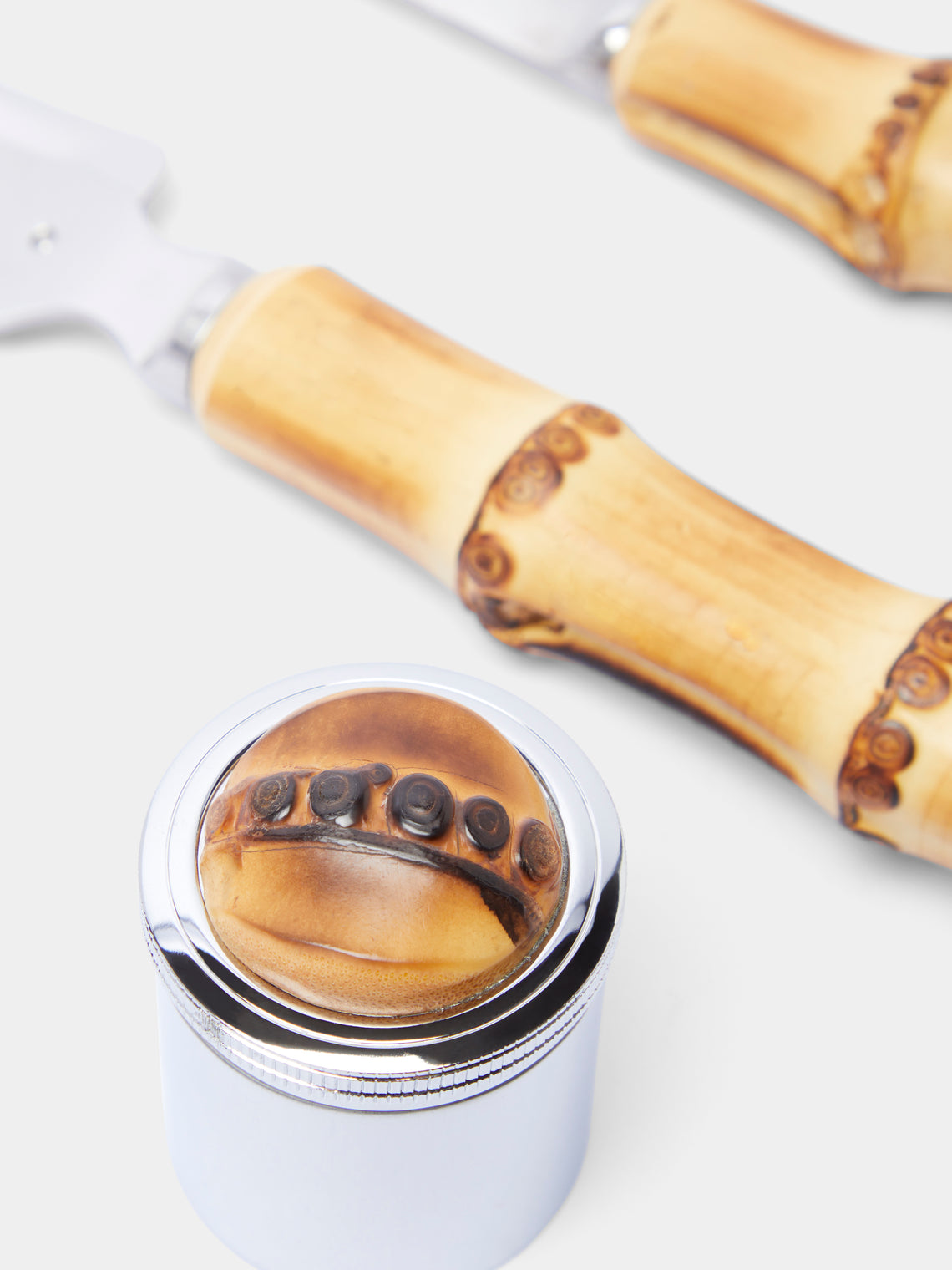 Lorenzi Milano - Bamboo and Leather Bar Set -  - ABASK