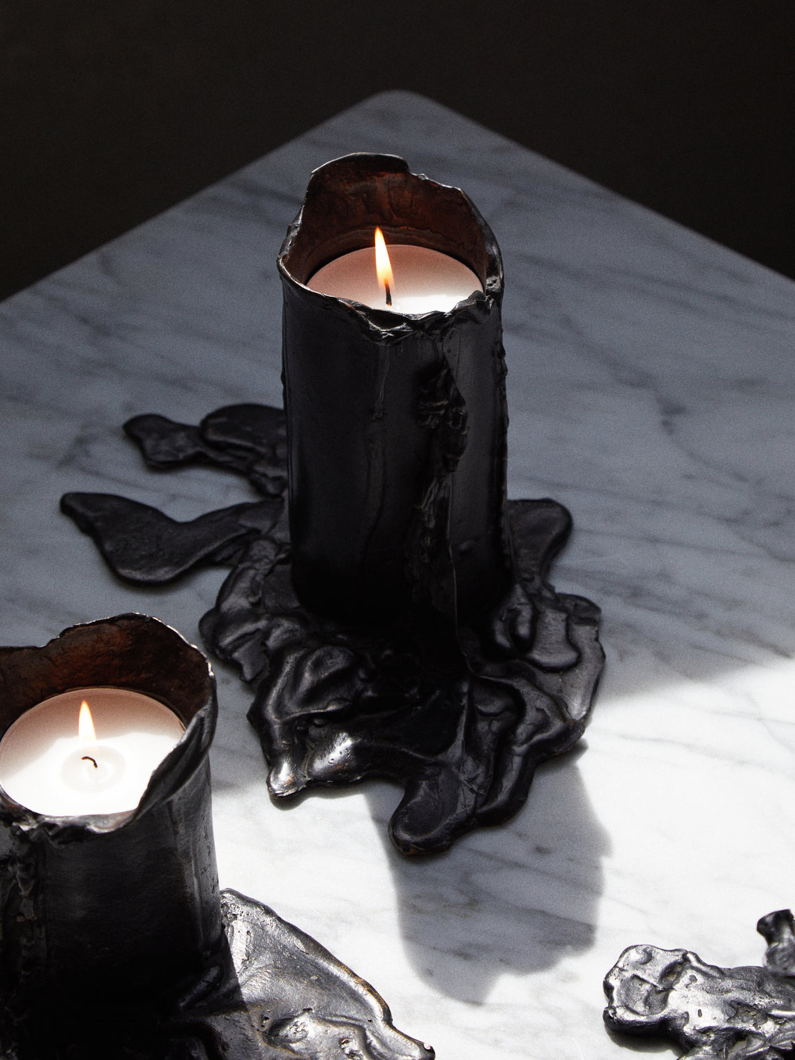 Osanna Visconti - Melted Hand-Cast Bronze Candle Holder -  - ABASK