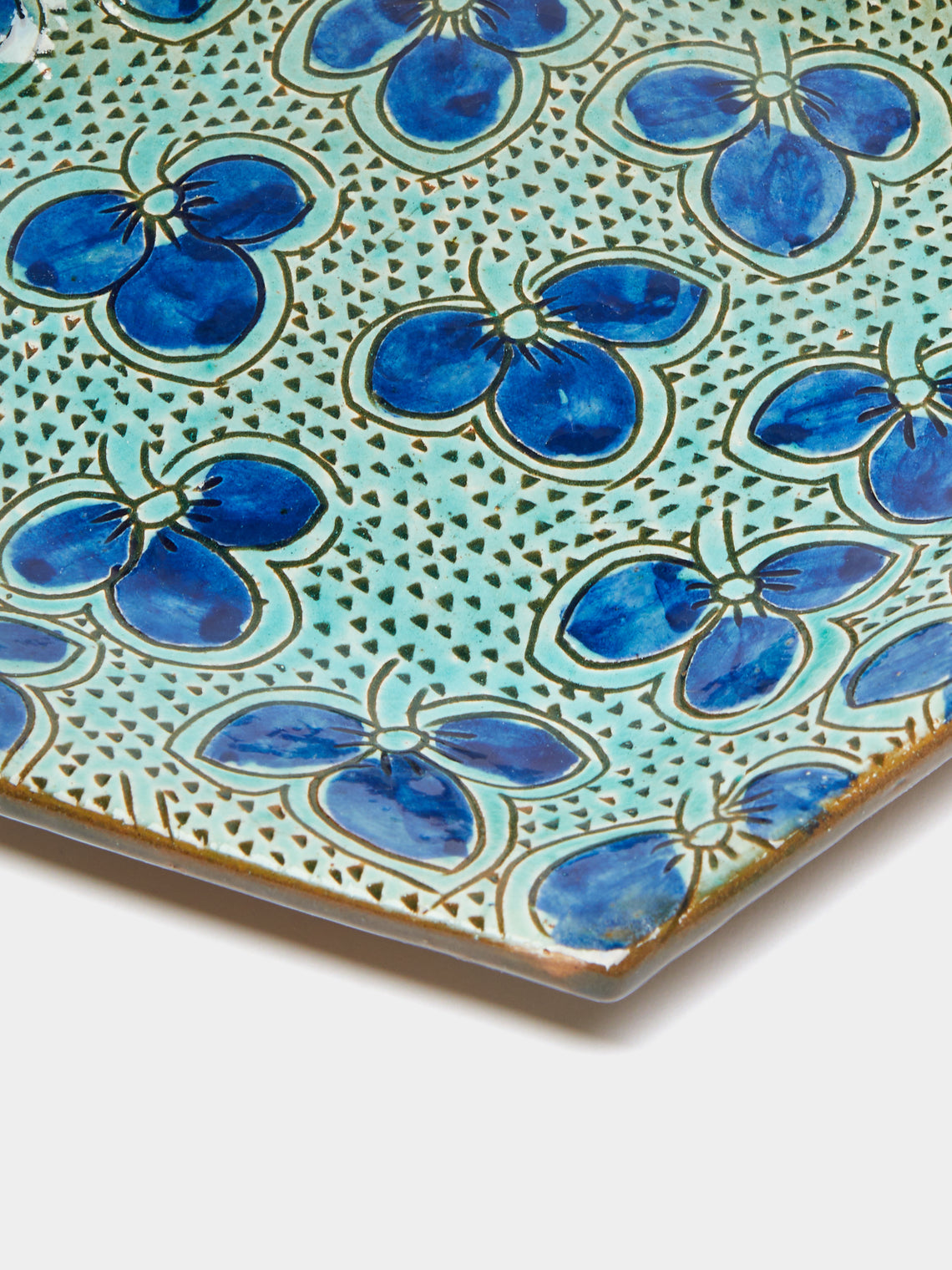 Anut Cairo - Clover Hand-Painted Ceramic Dessert Plates (Set of 4) -  - ABASK