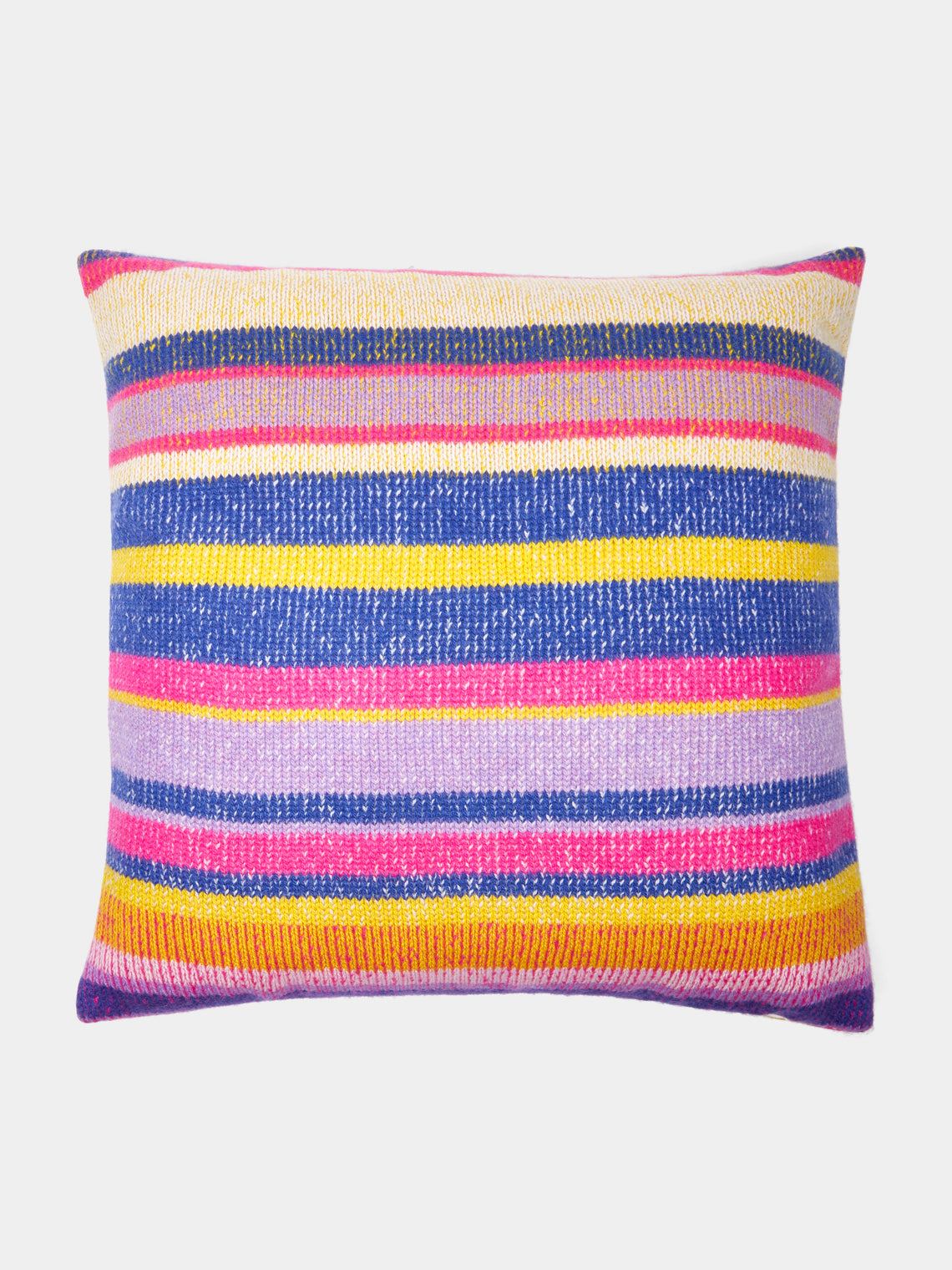 The Elder Statesman - Stripe Super Soft Cashmere Pillow -  - ABASK