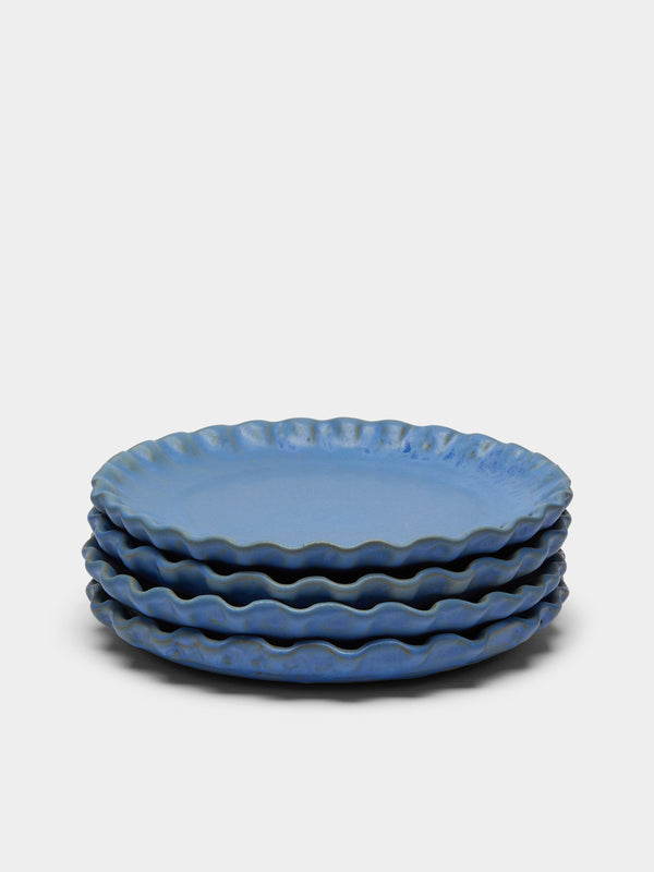 Perla Valtierra - Hand-Glazed Ceramic Dinner Plates (Set of 4) -  - ABASK