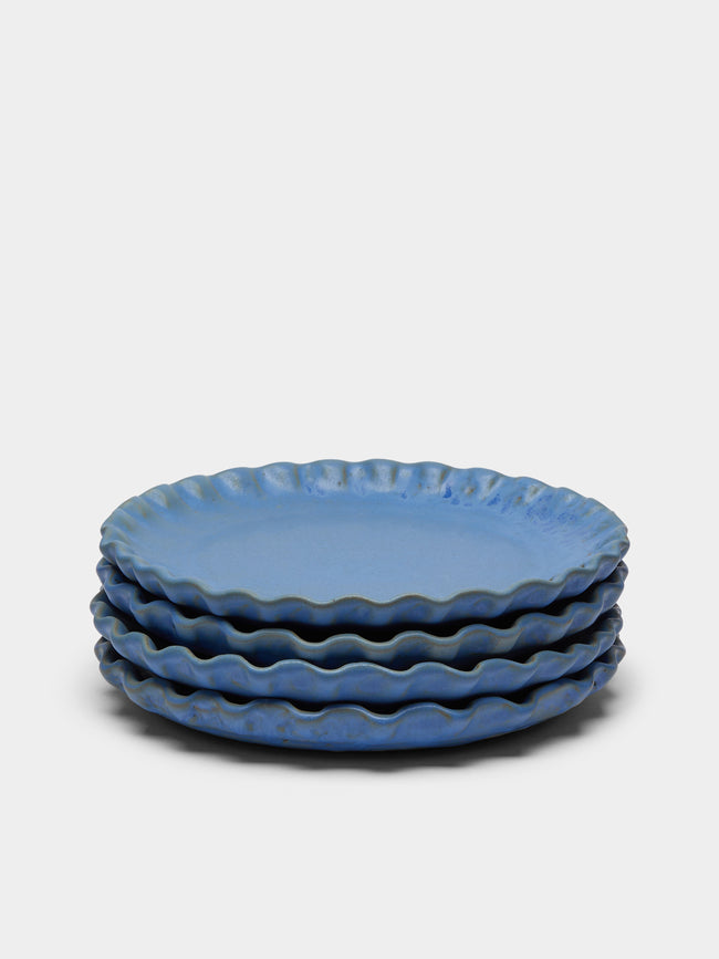 Perla Valtierra - Hand-Glazed Ceramic Dinner Plates (Set of 4) -  - ABASK