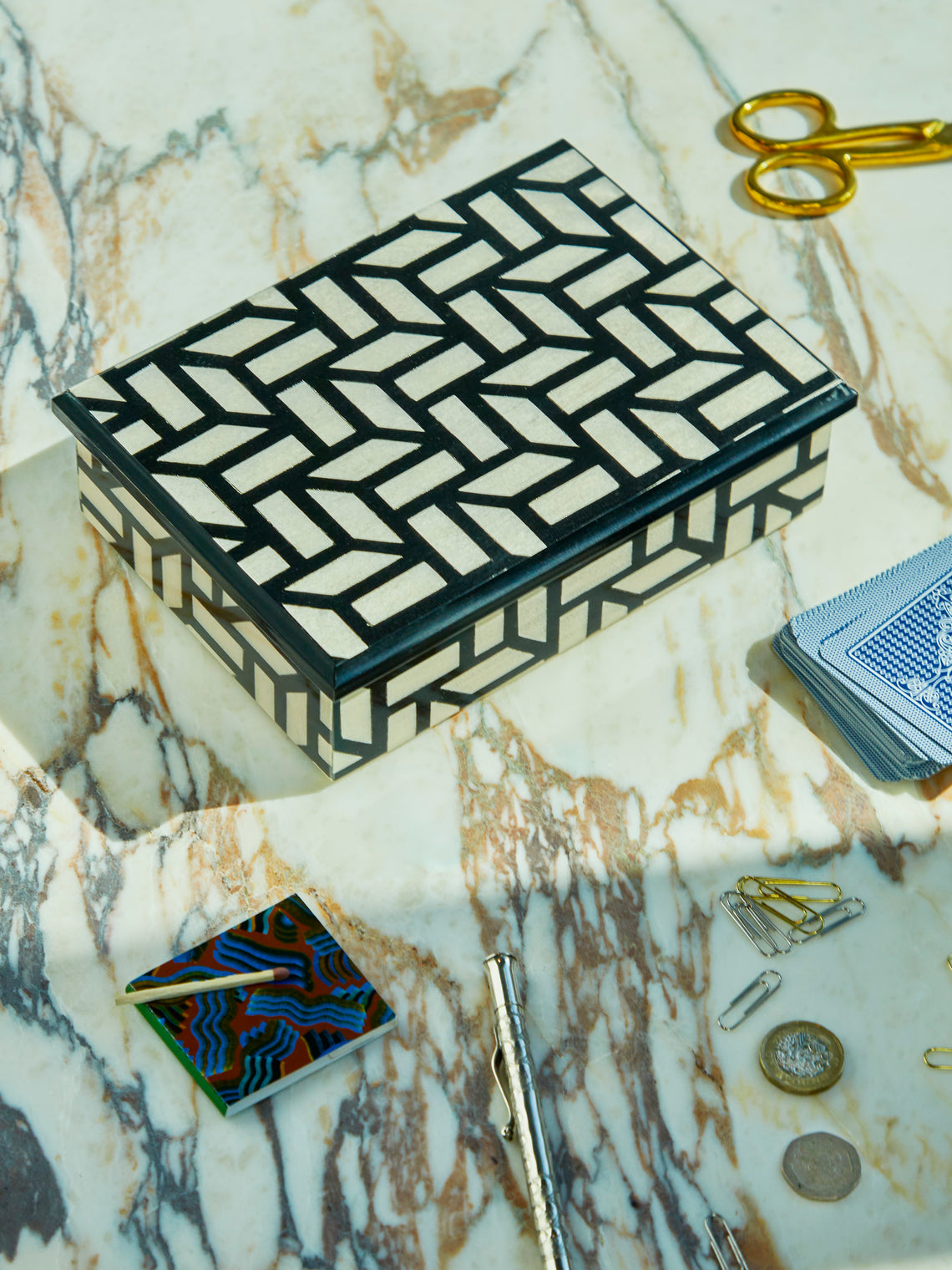 Biagio Barile - Geometric Wood Inlay Box -  - ABASK