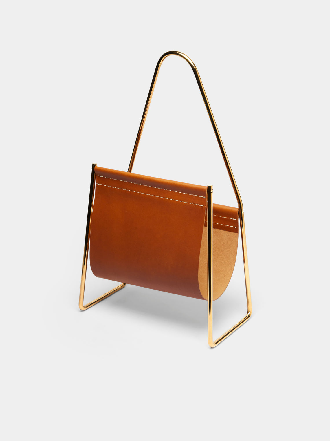 Carl Auböck - Brass and Leather Magazine Rack -  - ABASK - 
