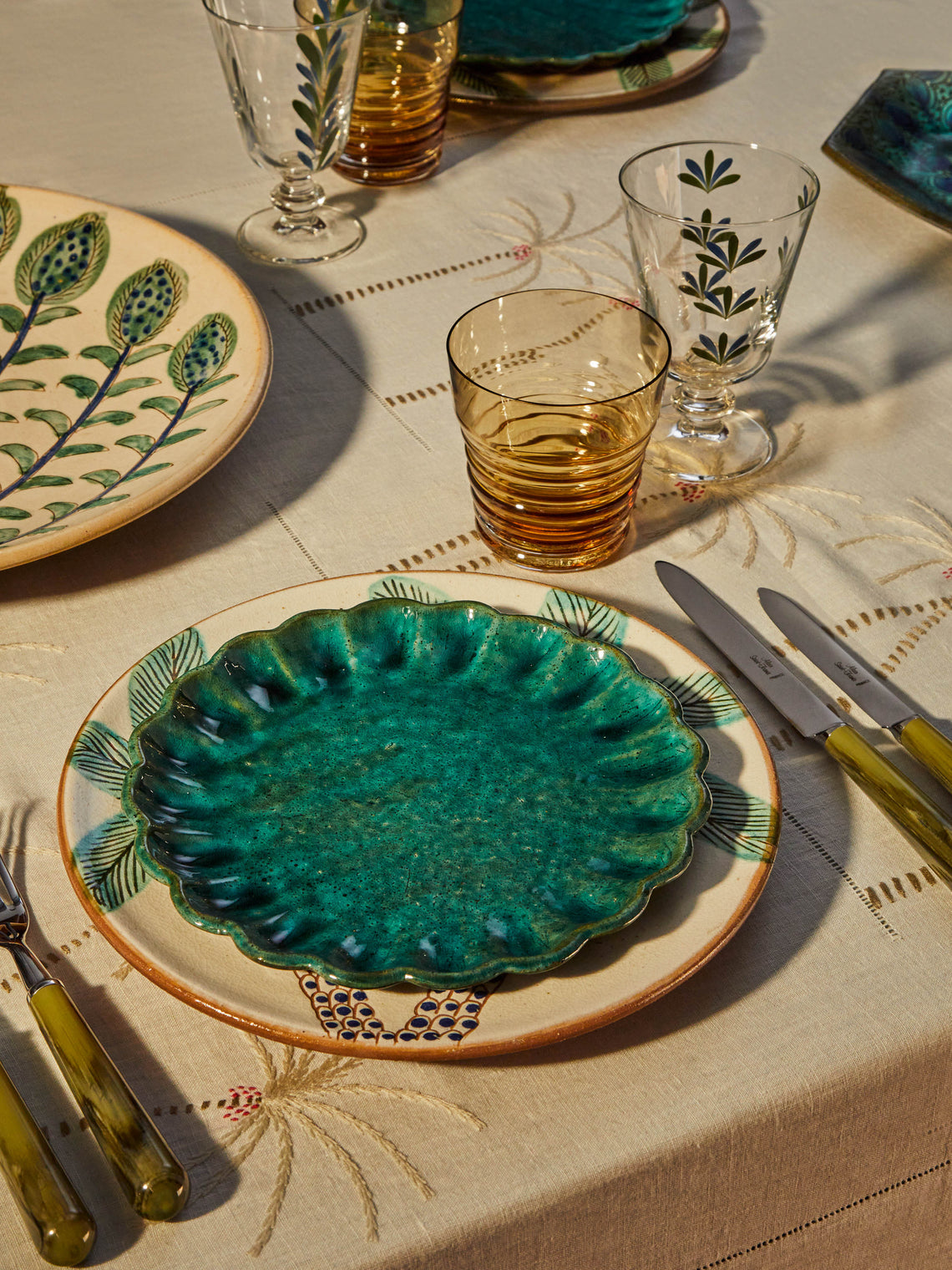 Anut - Scallop Ceramic Dessert Plates (Set of 4) -  - ABASK