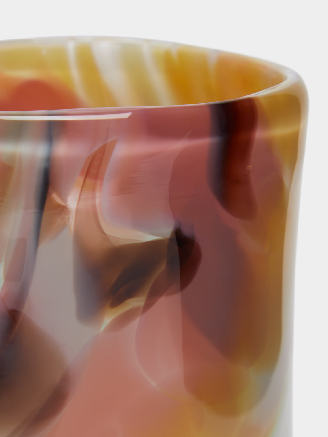 The Glass Studio - Marbled Hand-Blown Glass Tumbler -  - ABASK