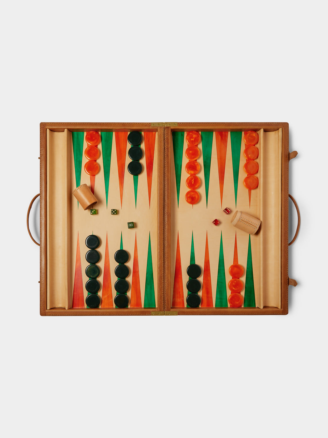 Nick Plant - Wood and Leather Backgammon Set -  - ABASK