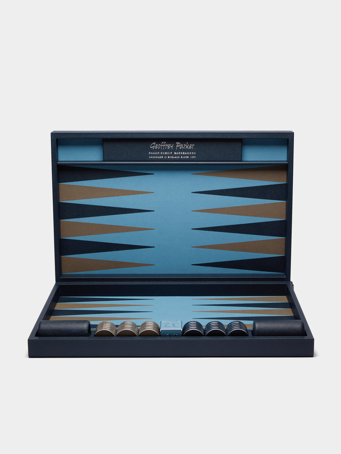 Geoffrey Parker - Leather Tournament Backgammon Set -  - ABASK - 