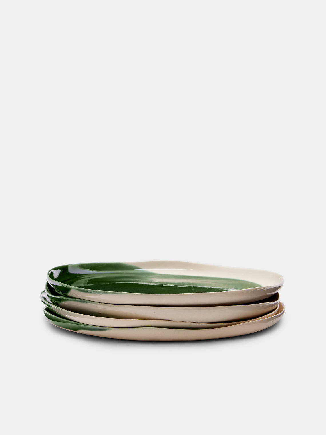 Pottery & Poetry - Hand-Glazed Porcelain Dinner Plates (Set of 4) -  - ABASK