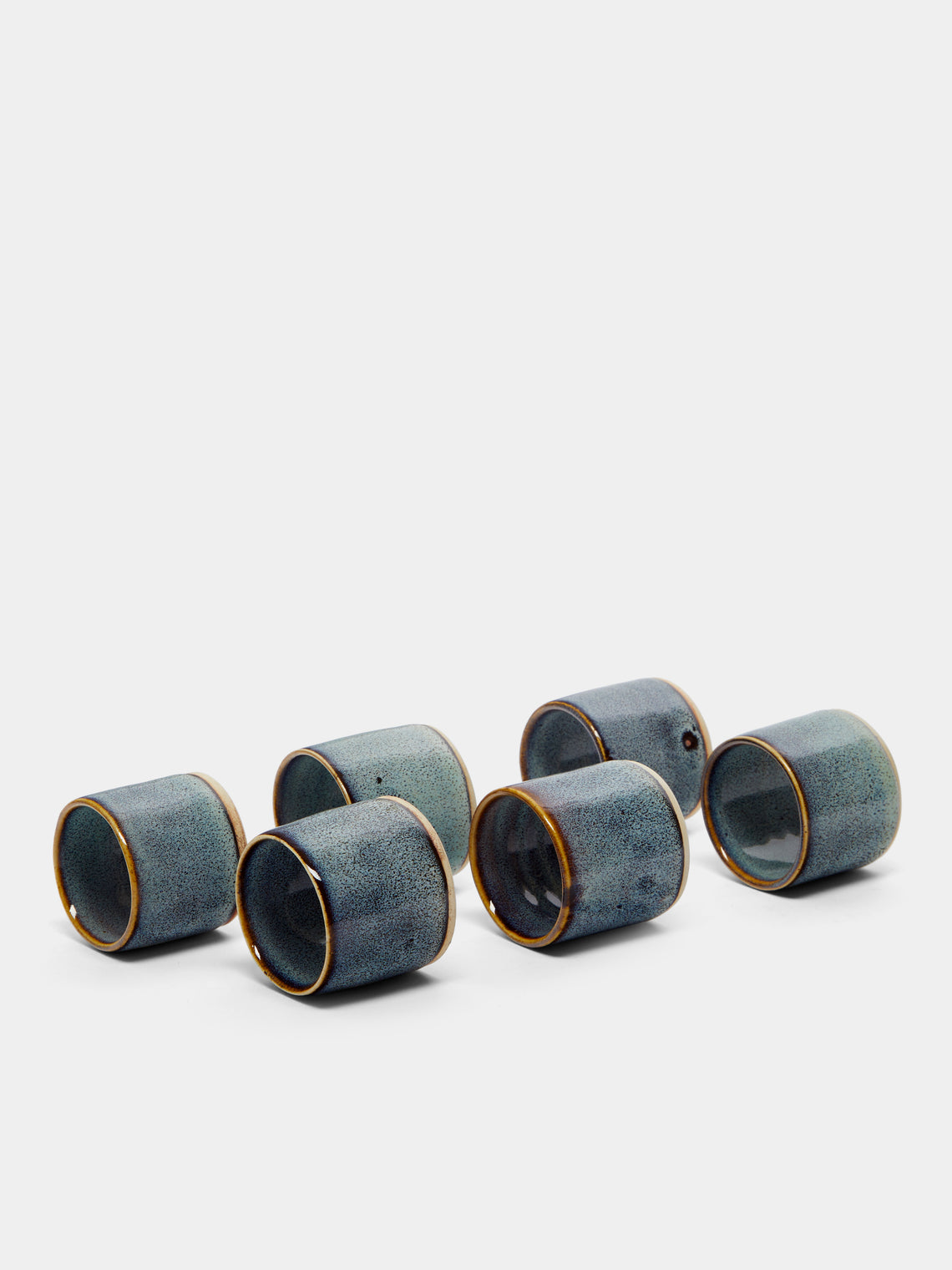 Mervyn Gers Ceramics - Hand-Glazed Ceramic Napkin Rings (Set of 6) -  - ABASK