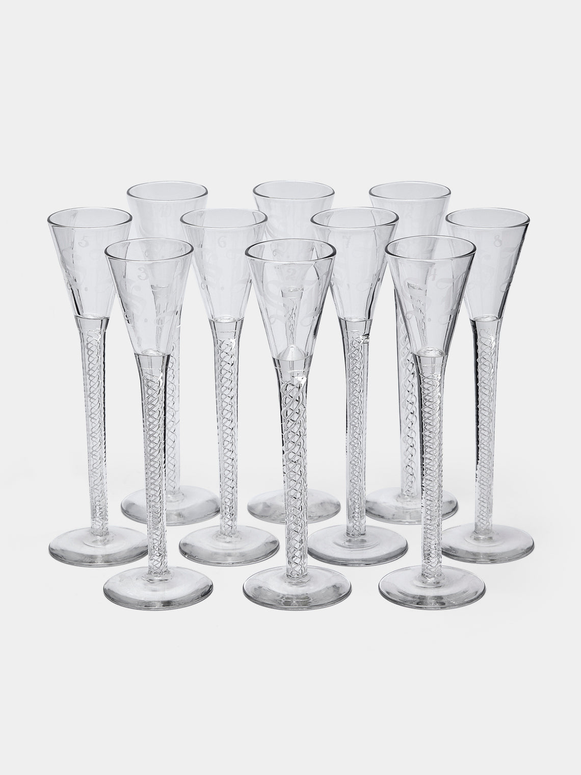 Antique and Vintage - 20th-Century Crystal Snaps Glasses (Set of 10) -  - ABASK - 