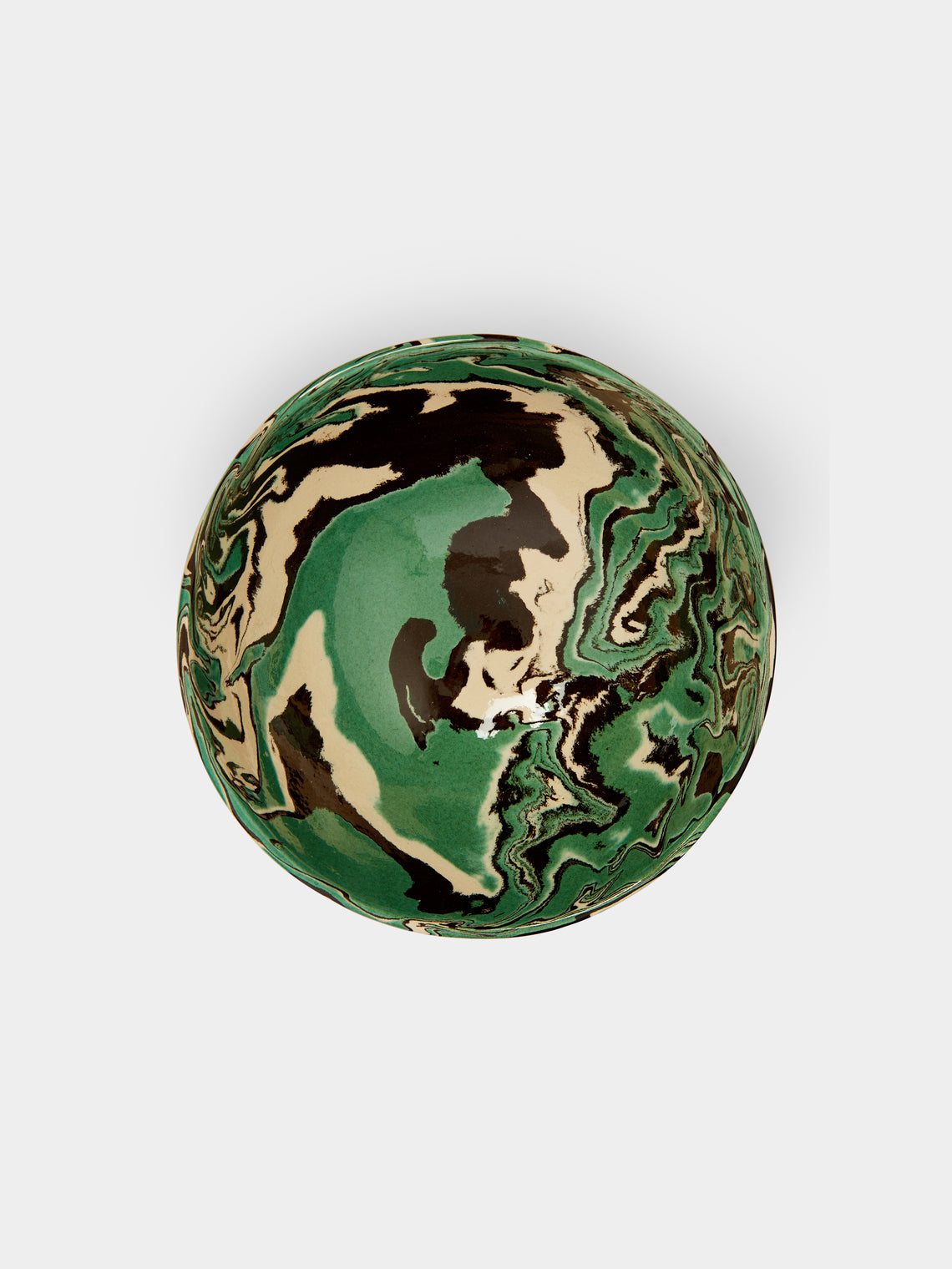 Atelier Saint-André Perrin - Marbled Ceramic Serving Bowl -  - ABASK