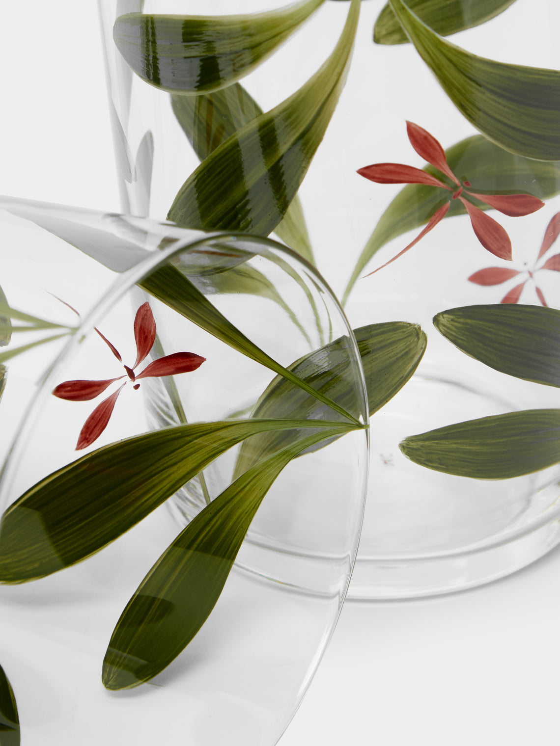 Los Vasos de Agua Clara - Dragonfly Hand-Painted Glass Tumblers (Set of 6) -  - ABASK