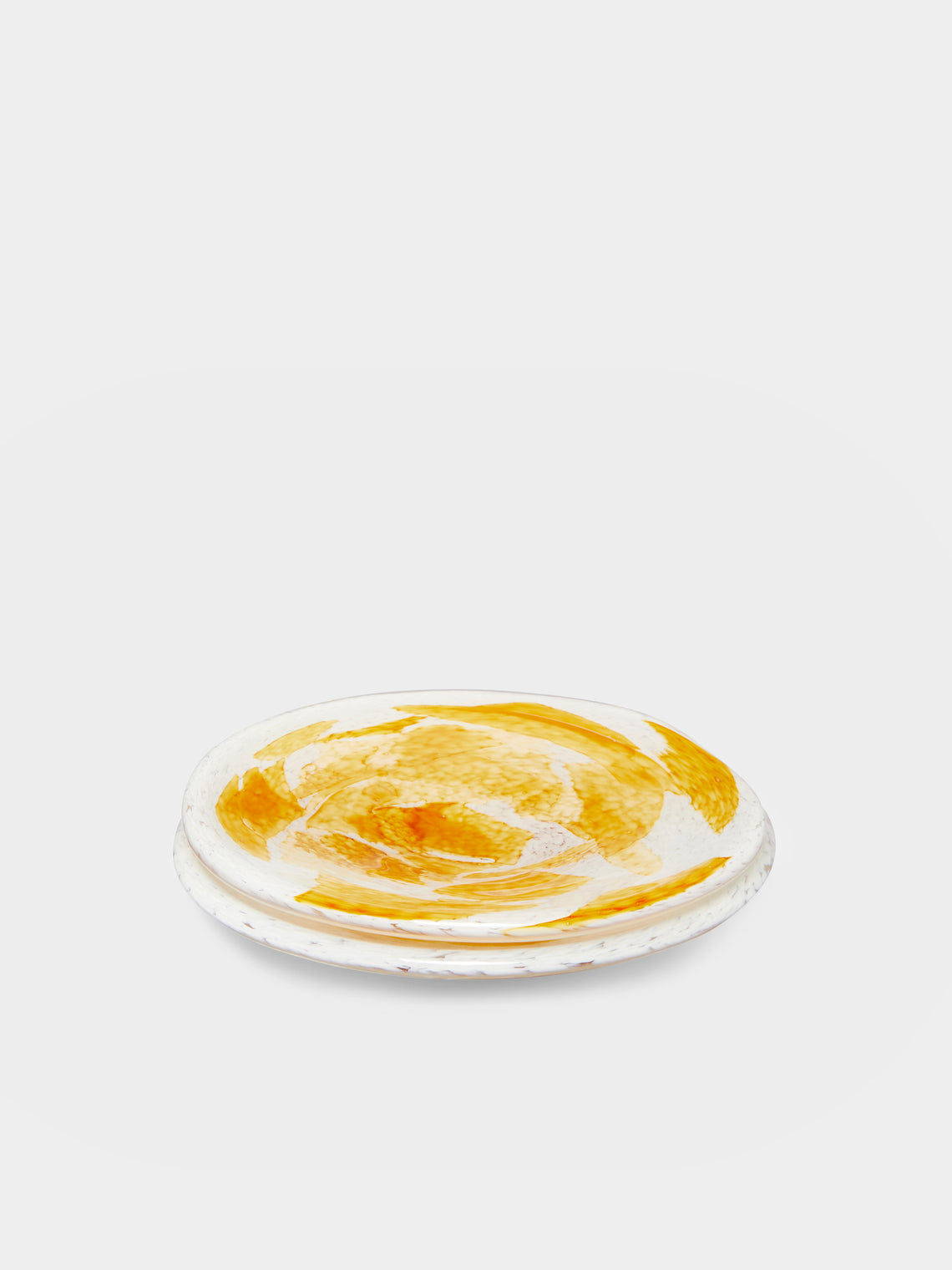Stories of Italy - Hand-Blown Murano Dessert Plates (Set of 2) -  - ABASK