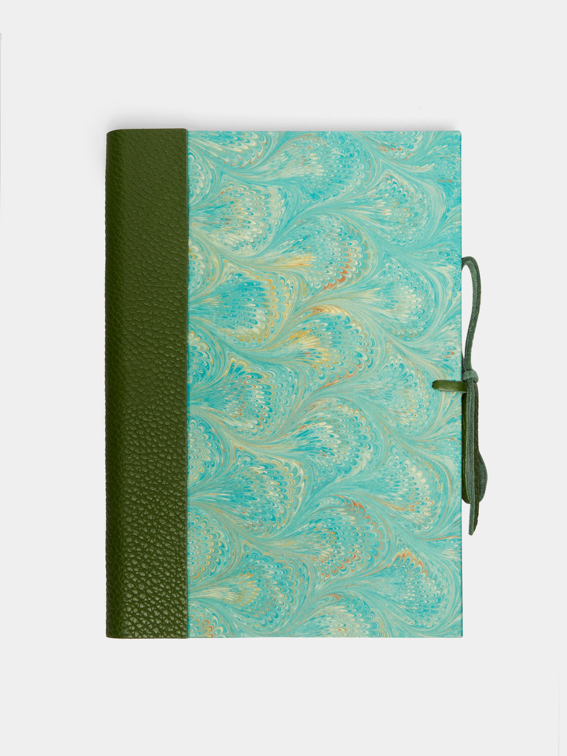 Giannini Firenze - Hand-Marbled Leather Bound Notebook -  - ABASK - 