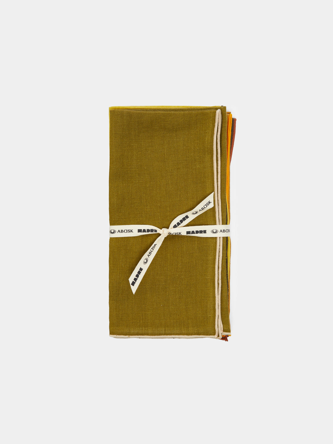Madre Linen - Hand-Dyed Linen Contrast-Edge Napkins (Set of 4) -  - ABASK
