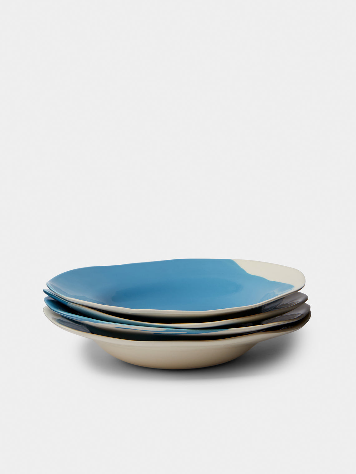 Pottery & Poetry - Hand-Glazed Porcelain Pasta Plates (Set of 4) -  - ABASK