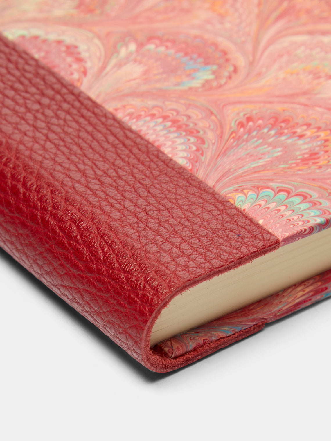 Giannini Firenze - Hand-Marbled Leather Bound Notebook -  - ABASK