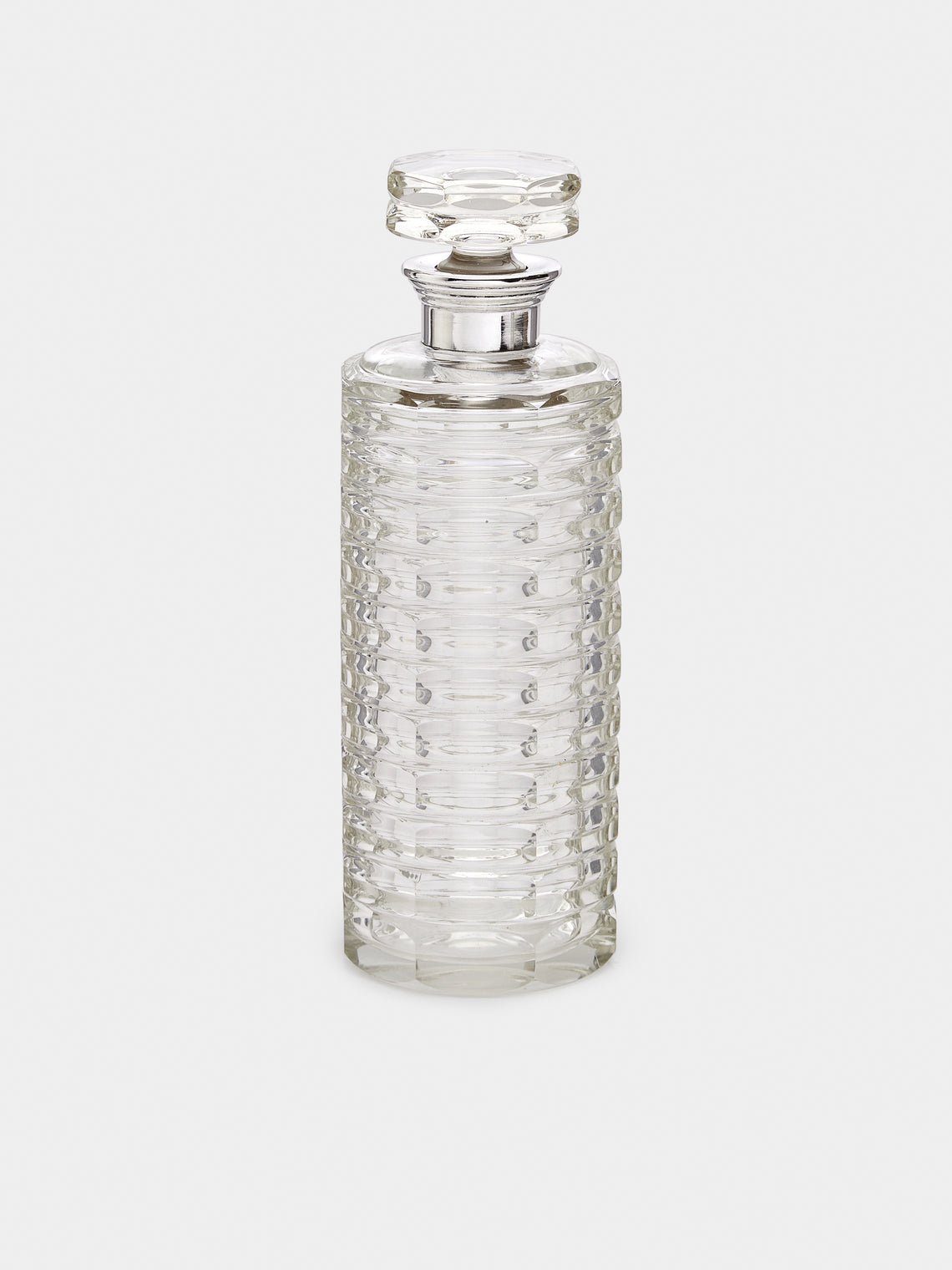 Antique and Vintage - Mid-Century Silver & Cut Glass Decanter (Set of 2) - Clear - ABASK - 