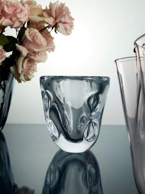 Yali Glass - Mirage Hand-Blown Murano Glass Vase - Clear - ABASK