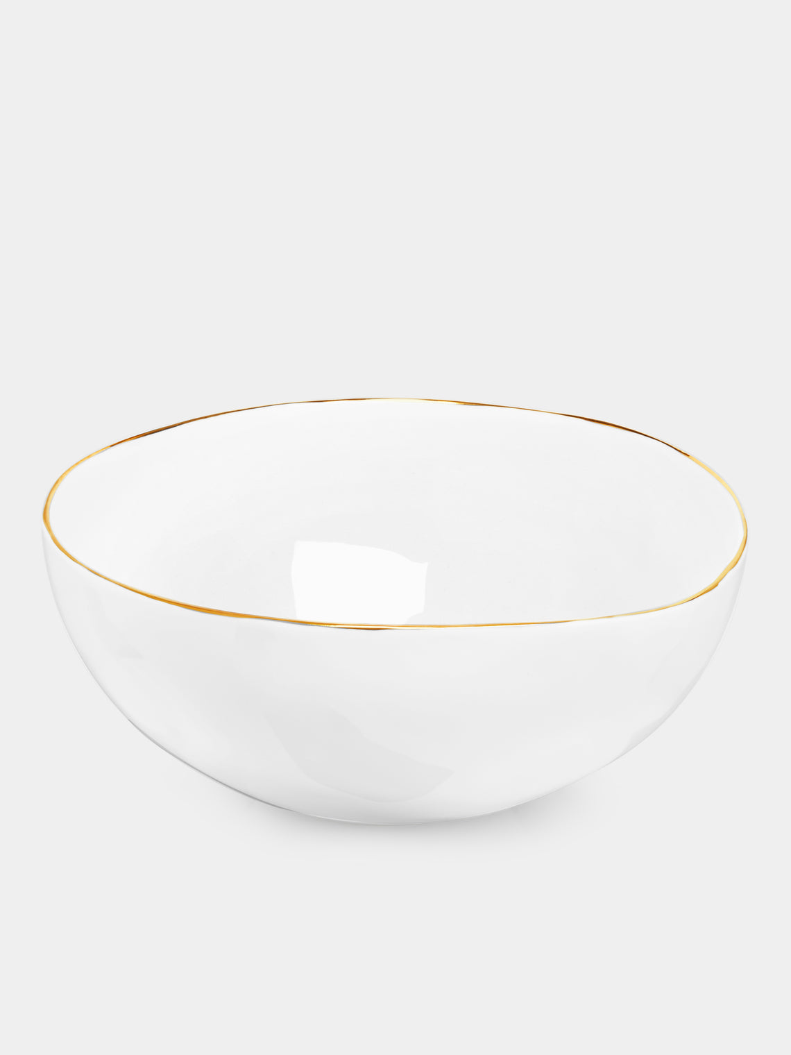 Feldspar - Hand-Painted 24ct Gold and Bone China Deep Serving Bowl -  - ABASK - 