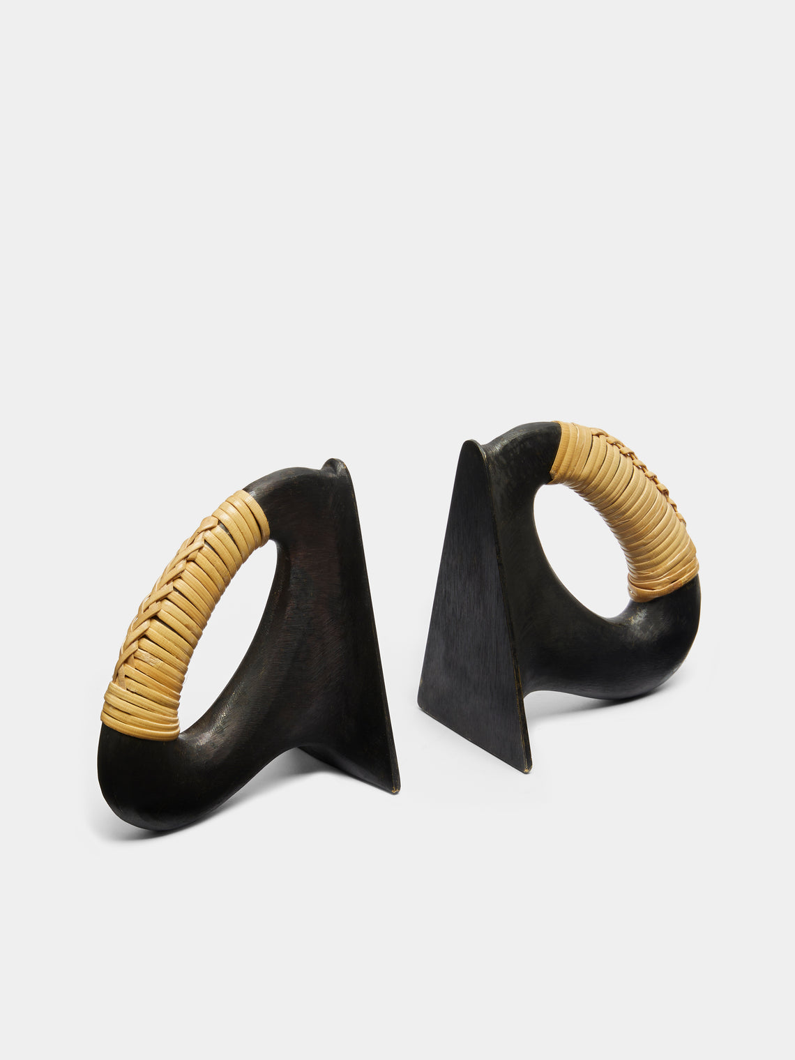 Carl Auböck - Brass and Cane Bookends -  - ABASK
