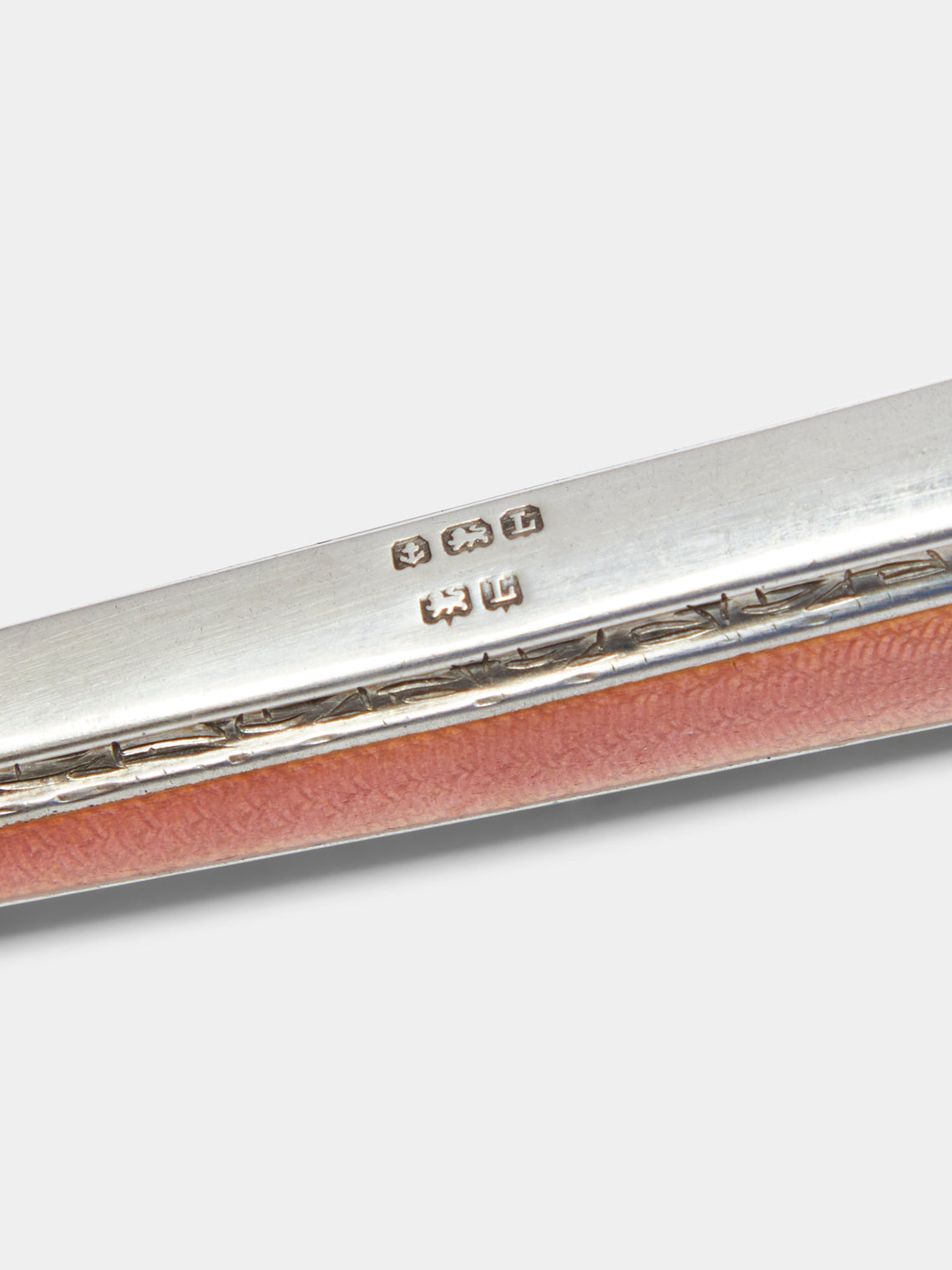 Antique and Vintage - 1920s Sterling Silver Enamel-Mounted Letter Opener - Pink - ABASK