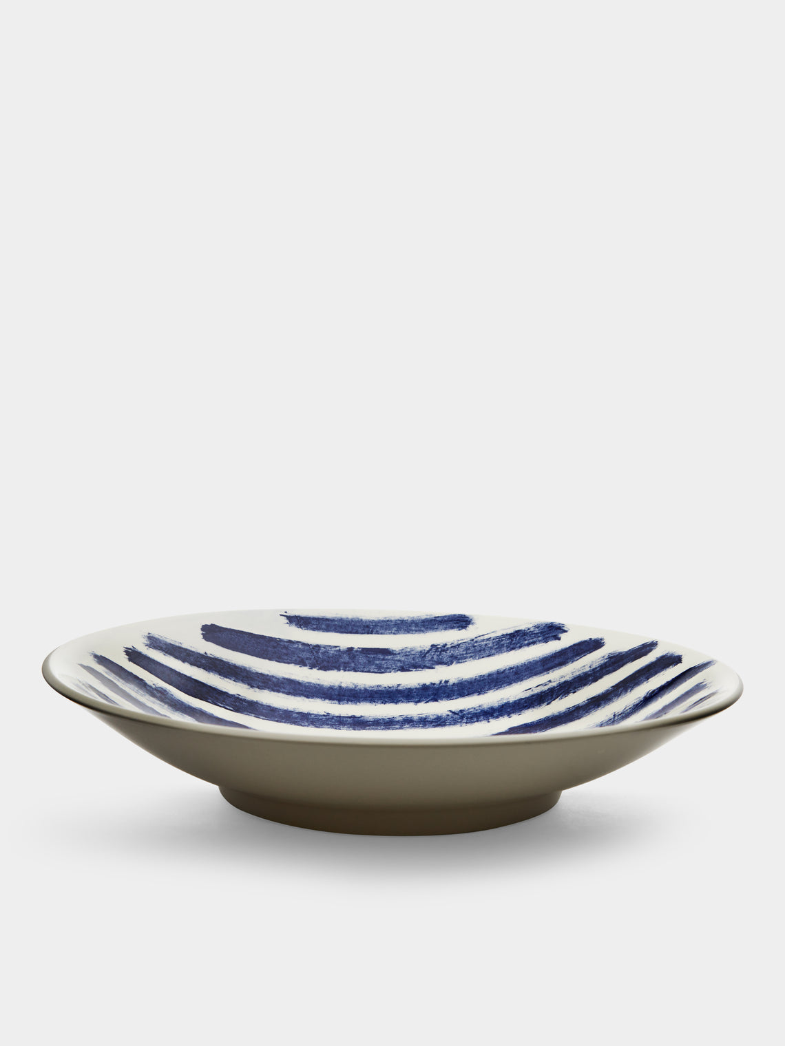 1882 Ltd. - Indigo Rain Ceramic Large Serving Bowl - Blue - ABASK - 