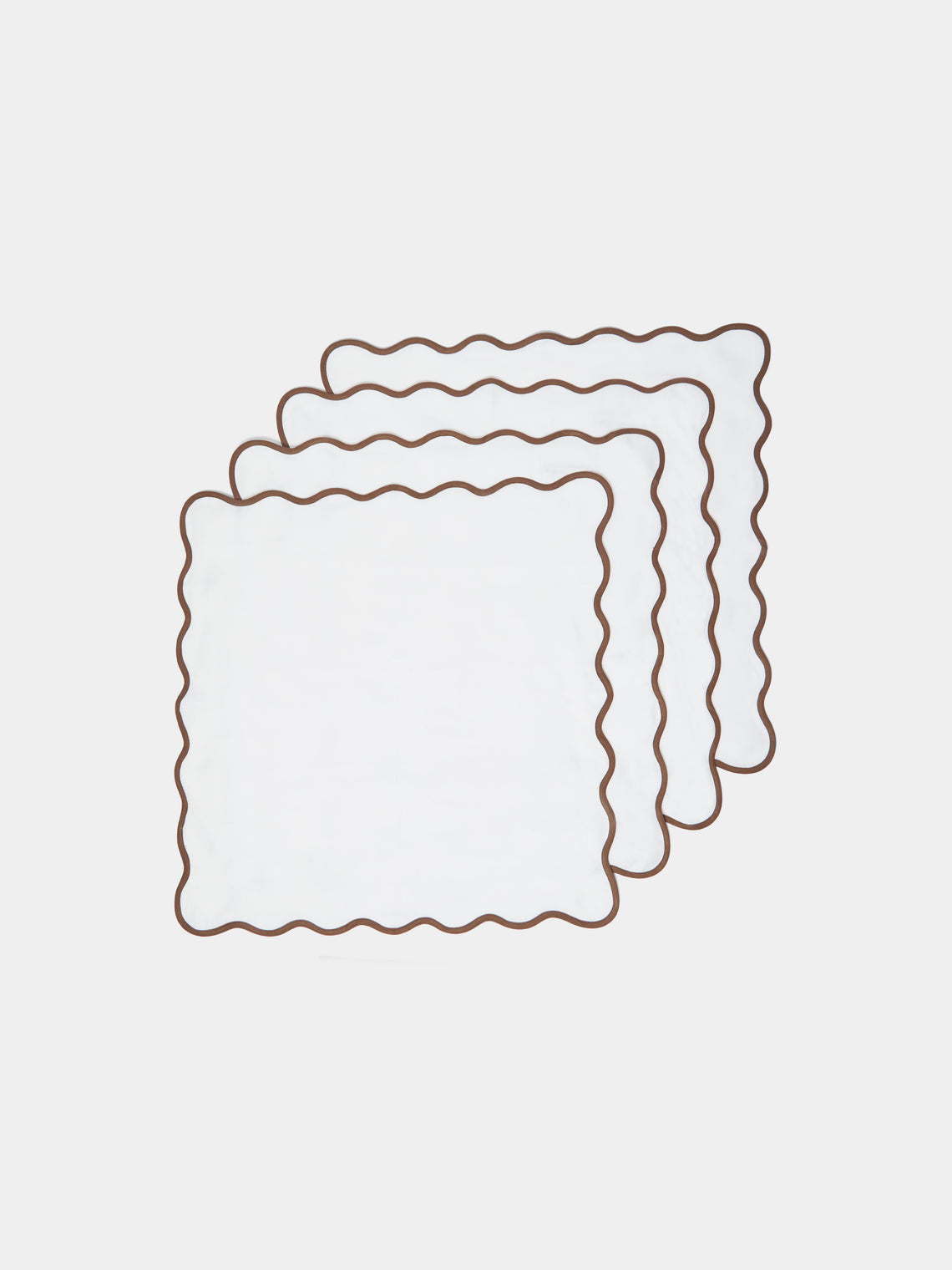 Angela Wickstead - Chiara Scalloped Linen Napkins (Set of 4) -  - ABASK