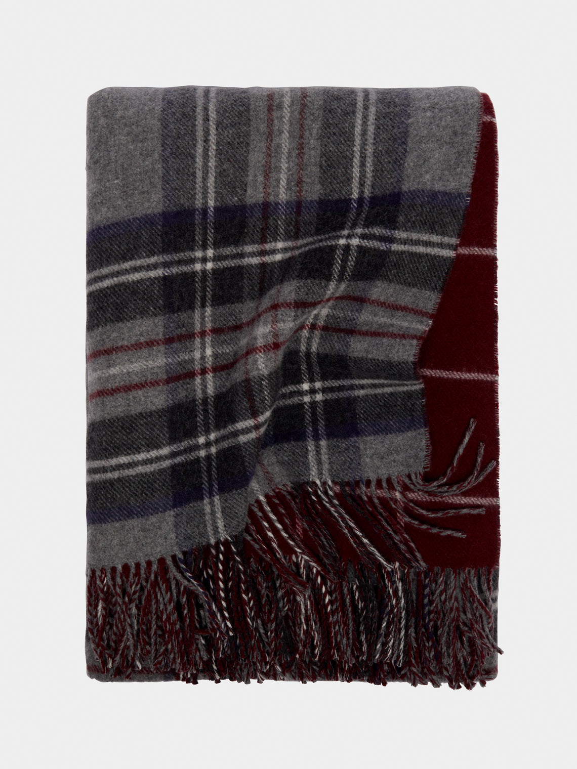 Johnstons of Elgin - Double-Faced Wool Check Blanket -  - ABASK - 