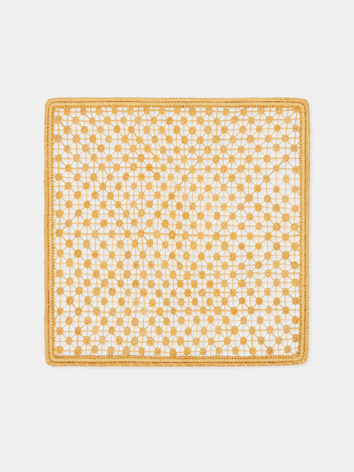Artesanías del Atlántico - Nudilio Flower Handwoven Palm Placemats (Set of 4) -  - ABASK - 