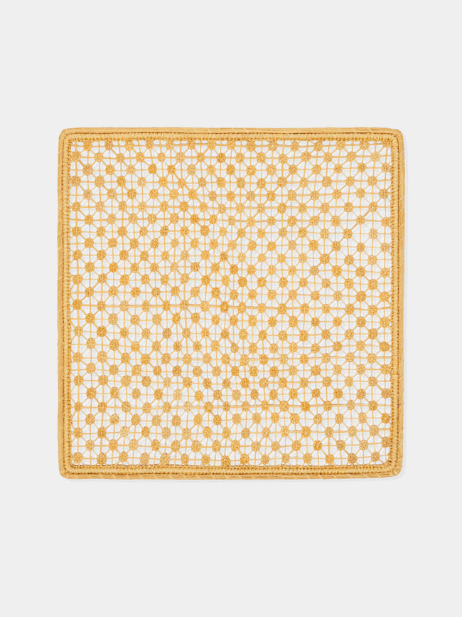 Artesanías del Atlántico - Nudilio Flower Handwoven Palm Placemats (Set of 4) -  - ABASK - 