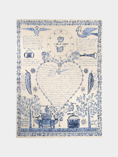 Saved NY - Shaker Cashmere Blanket - Light Blue - ABASK