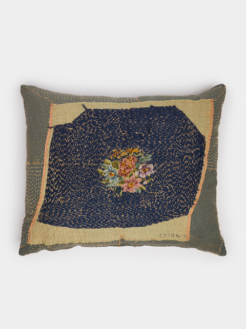 By Walid - 1920s French Needlepoint Linen Cushion -  - ABASK - 