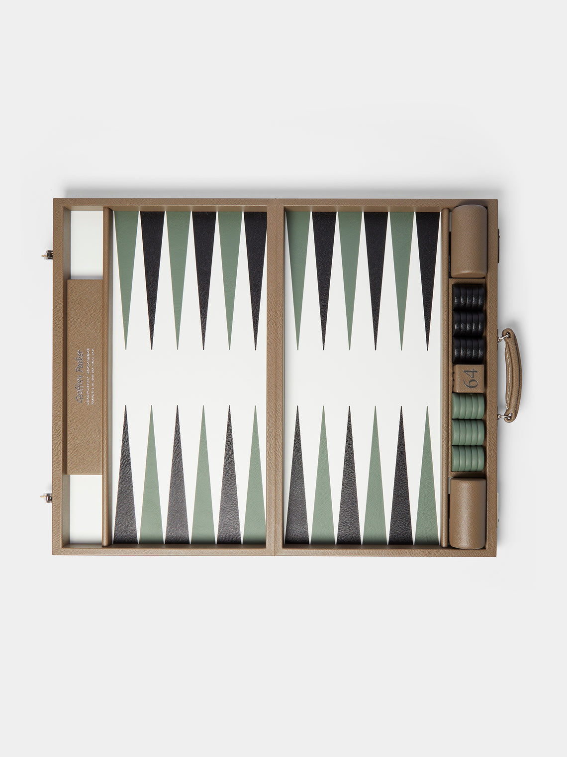 Geoffrey Parker - Leather Tournament Backgammon Set - Taupe - ABASK