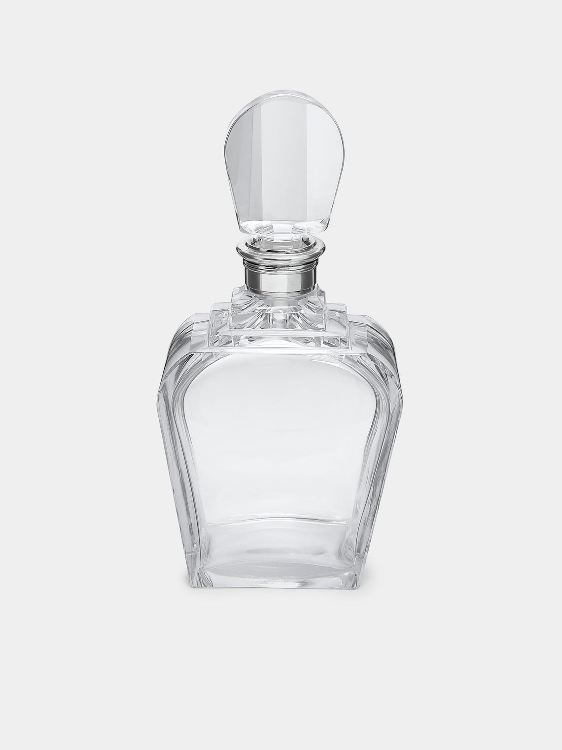Antique and Vintage - 1930s English Art Déco Silver & Cut Glass Decanter - Clear - ABASK - 