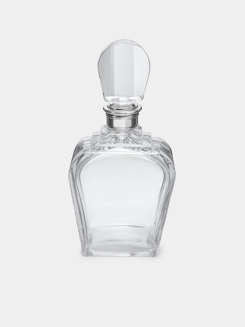Antique and Vintage - 1930s English Art Déco Silver & Cut Glass Decanter - Clear - ABASK - 