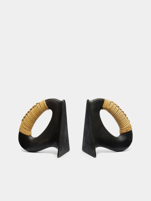 Carl Auböck - Brass and Cane Bookends -  - ABASK - 
