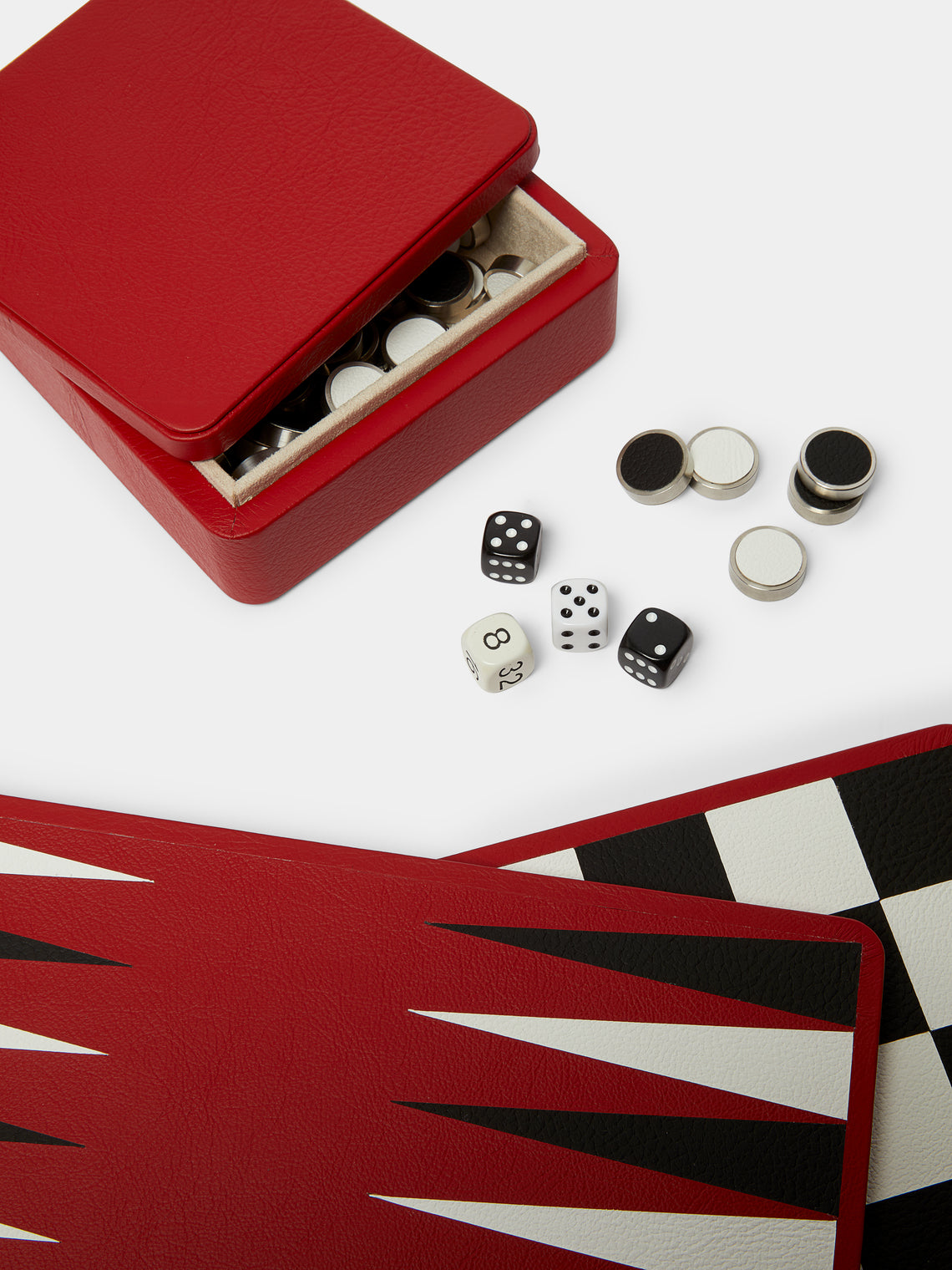 William & Son - Reversible Leather Backgammon and Chess Set -  - ABASK