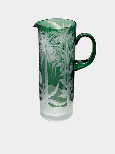 Artel - Primeval Palms Hand-Engraved Crystal Pitcher -  - ABASK - 