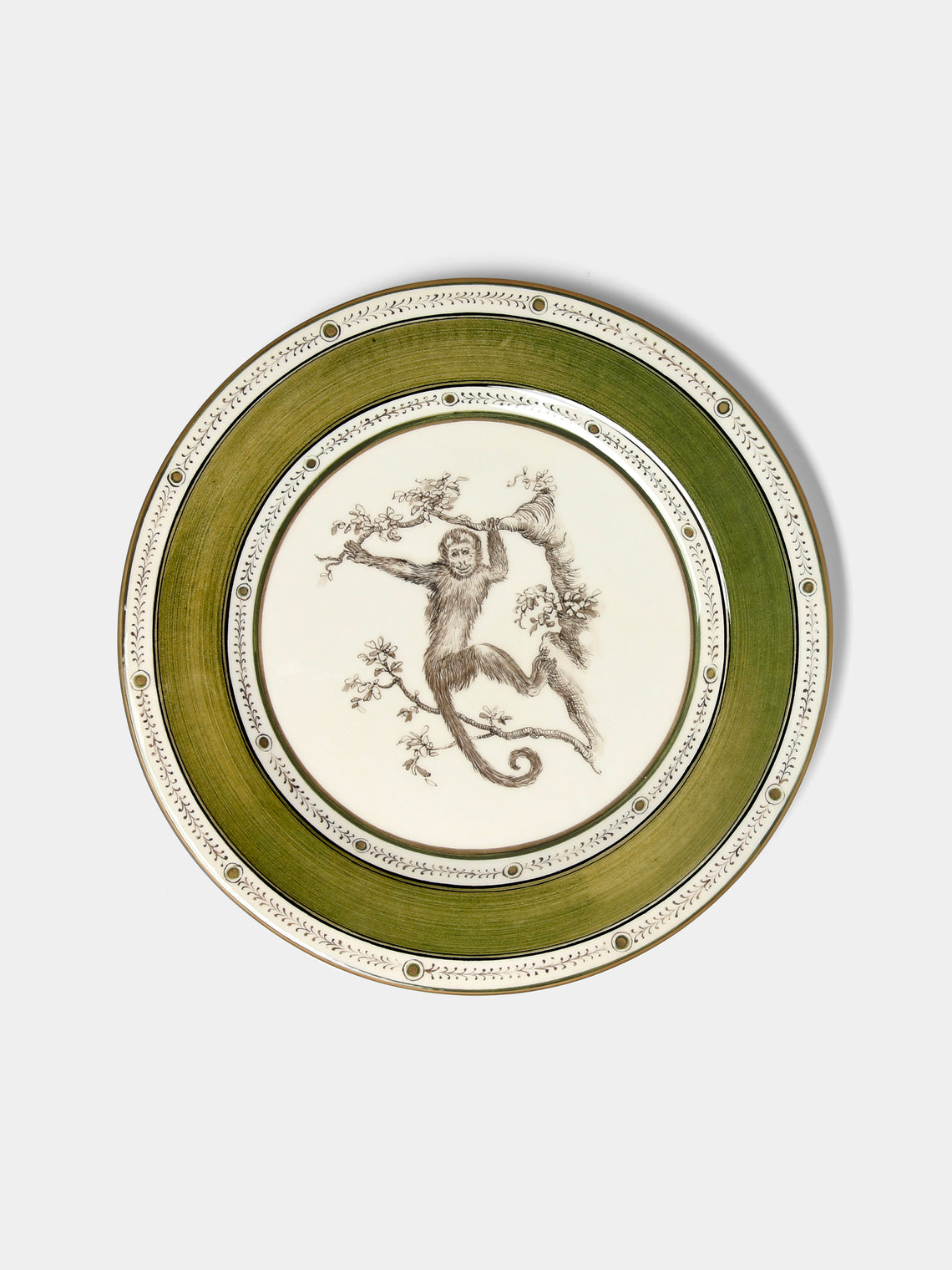 Laboratorio Paravicini - Monkeys Ceramic Dinner Plates (Set of 6) -  - ABASK - 