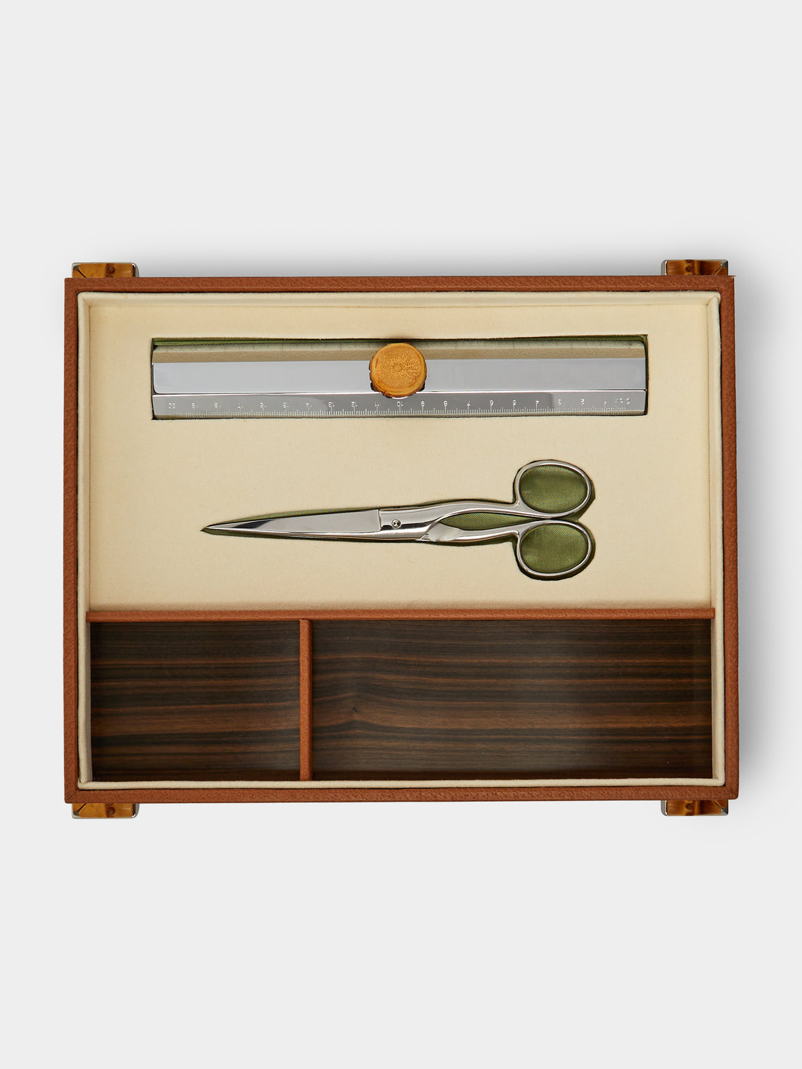 Lorenzi Milano - Bamboo and Leather Desk Set -  - ABASK