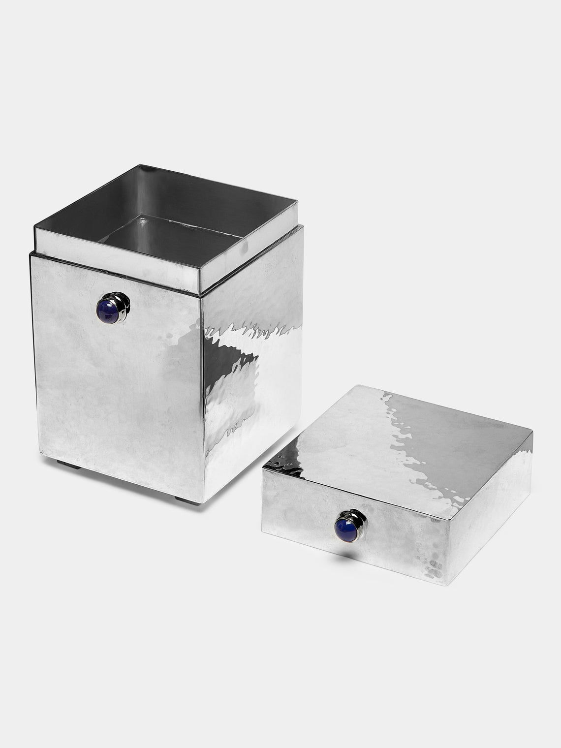 Wiener Silber Manufactur - Sterling Silver and Lapis Lazuli Cigarette Box -  - ABASK