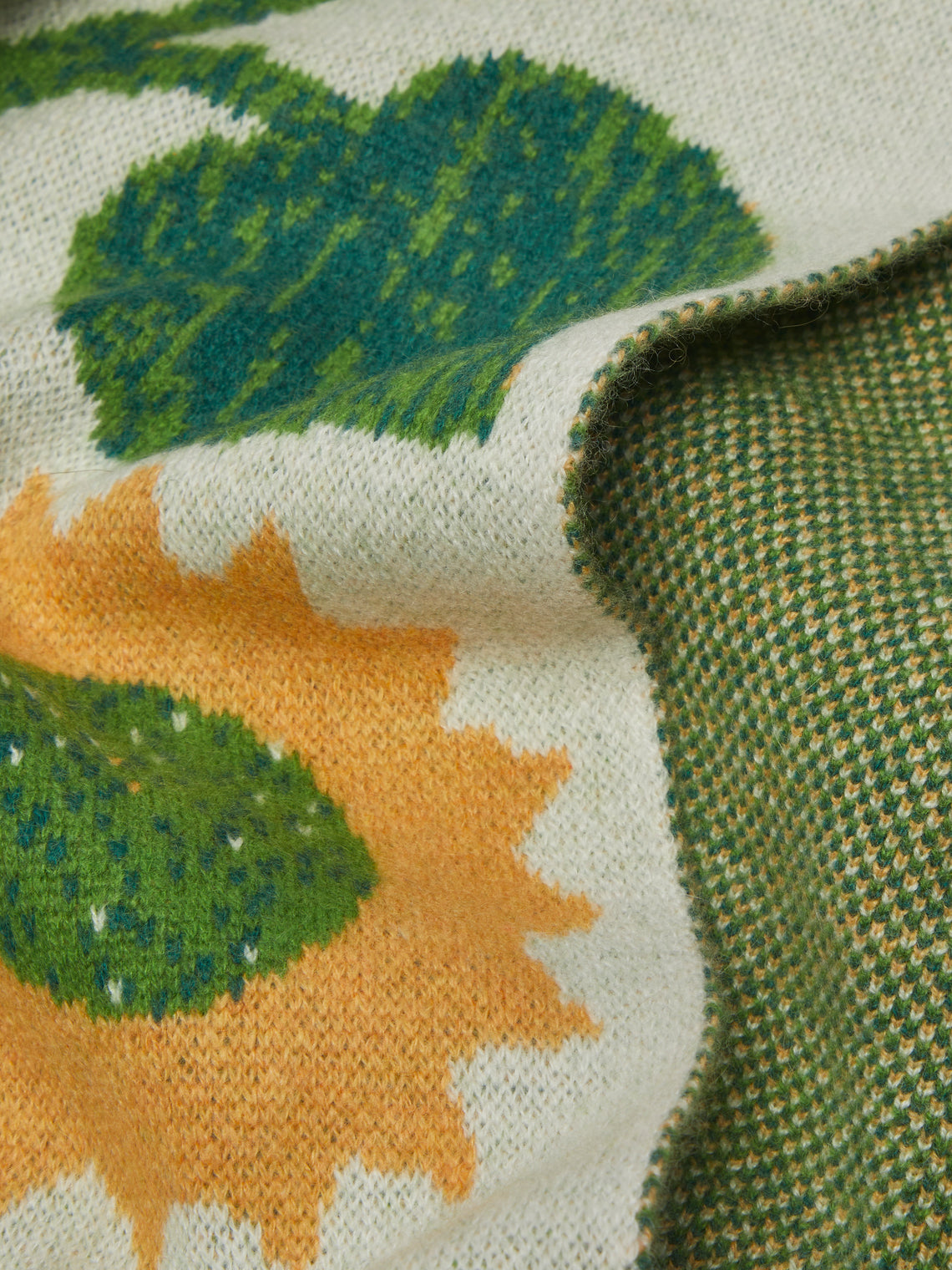 Saved NY - Sunflower Cashmere Blanket - Green - ABASK