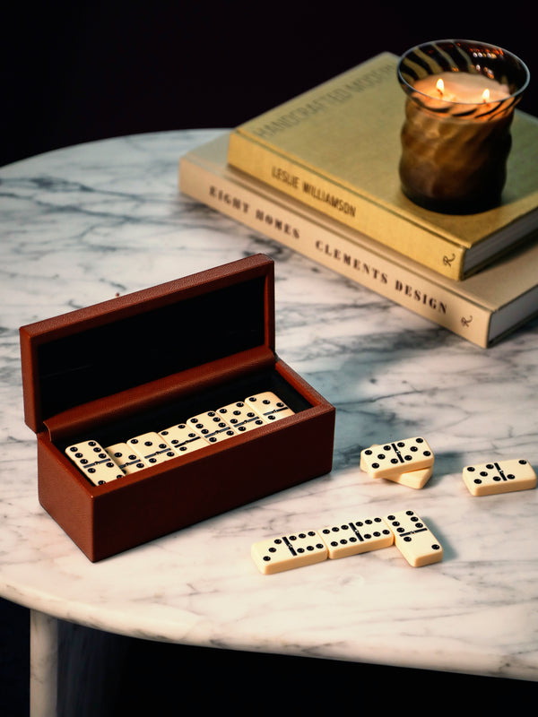 Geoffrey Parker - Leather Dominoes Box -  - ABASK