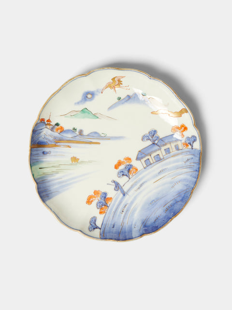 Antique and Vintage - Late 19th Century Hand-Painted Japanese Ceramic Plate (Set of 7) - Multiple - ABASK - 
