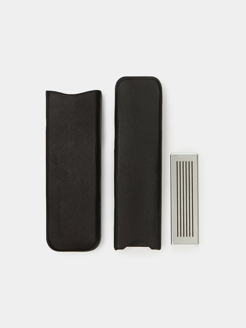 Lorenzi Milano - Saffiano Double Corona Cigar Case (2 Cigars) -  - ABASK - 