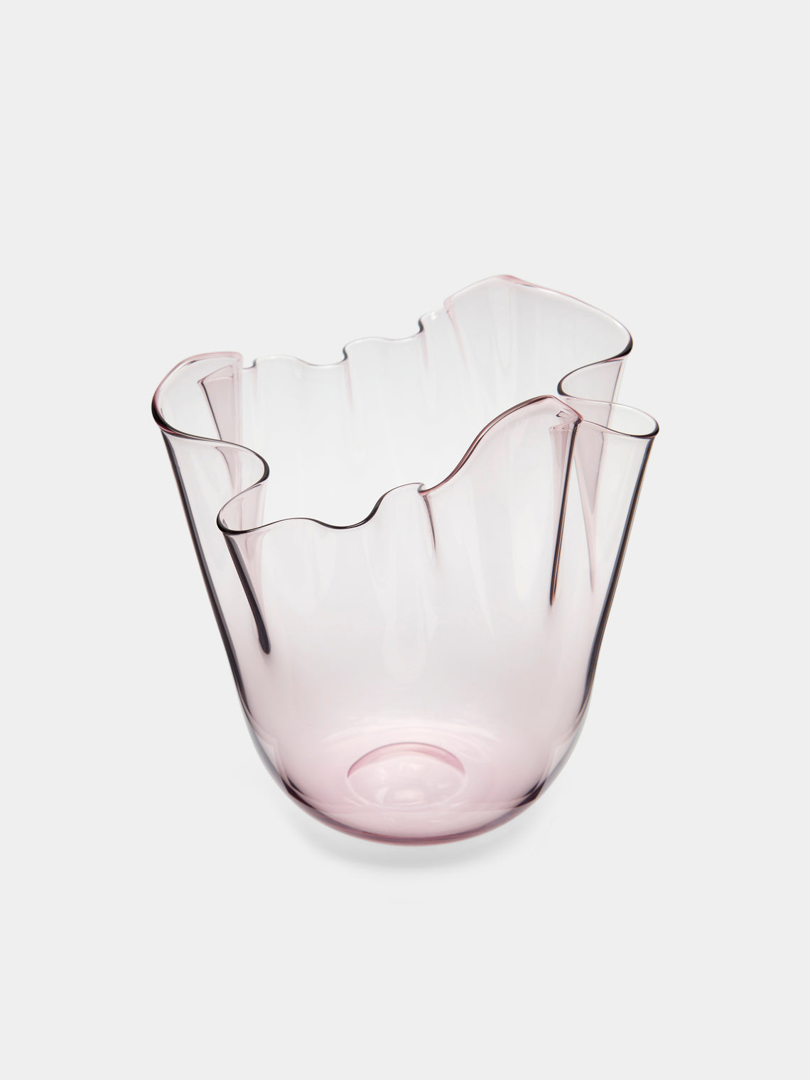 Venini - Fazzoletto Hand-Blown Murano Glass Medium Vase -  - ABASK